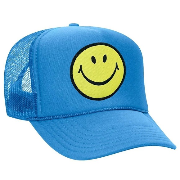 Aviator Nation Accessories - Aviator Nation Smiley Vintage Trucker Hat